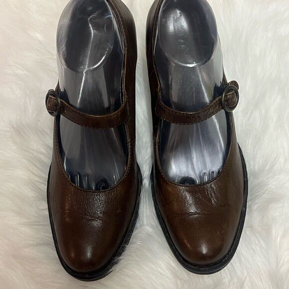 Hand Crafted Born Mary Jane Heeled Shoe Brown Genuine leather Size 9.5 Bin11 - Picture 8 of 12
